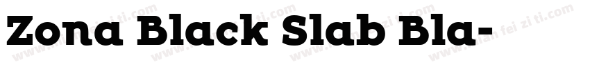 Zona Black Slab Bla字体转换